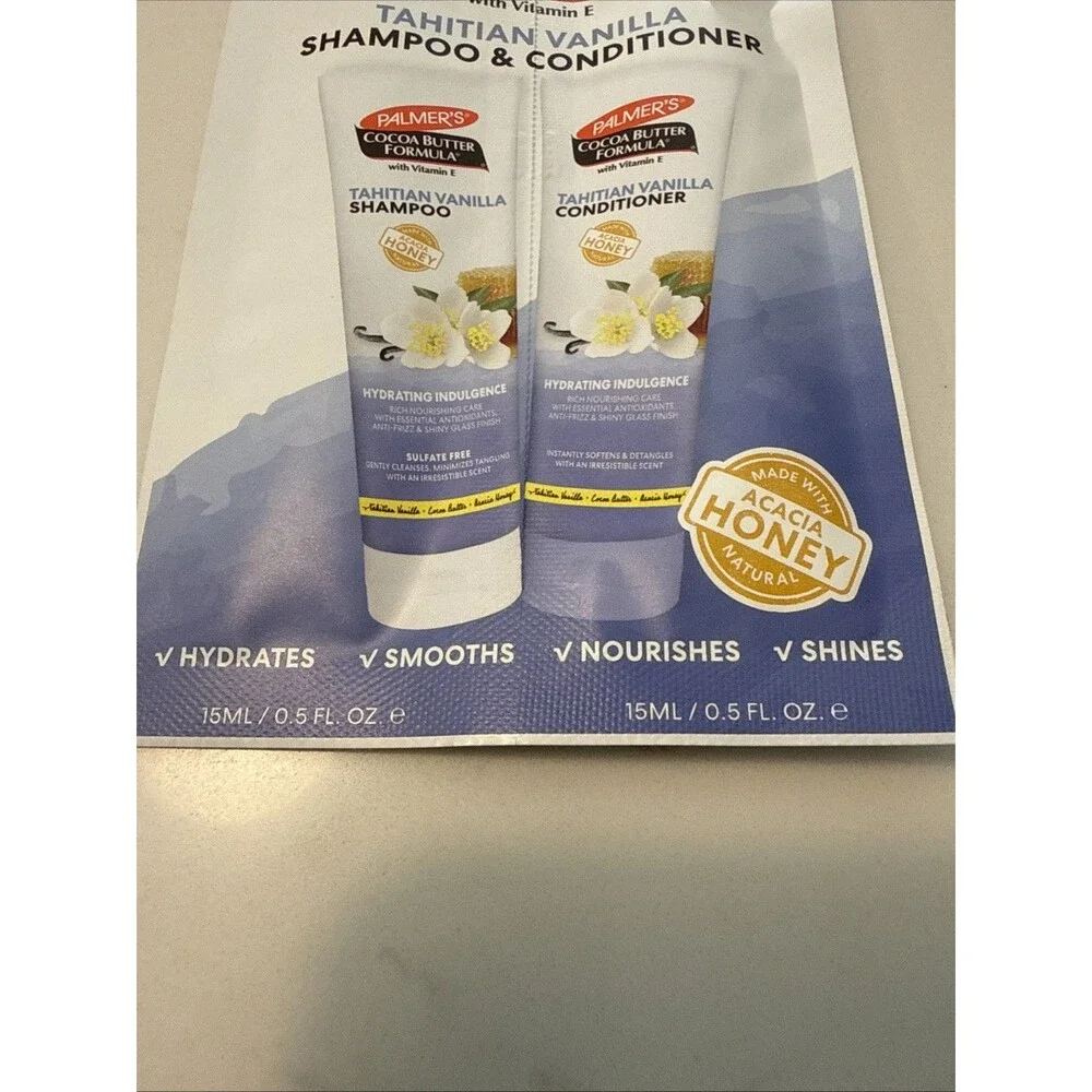 Palmer’s Tahitian Vanilla Hydrating Shampoo & Conditioner, Sample Pack